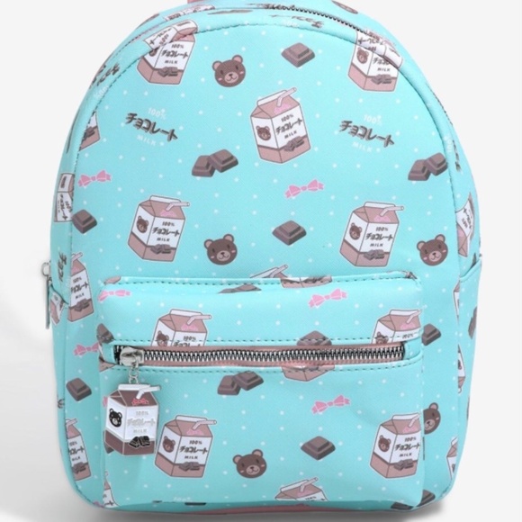 NWT Kawaii Chocolate Milk Bear Hot Topic Mini Backpack - Picture 1 of 1